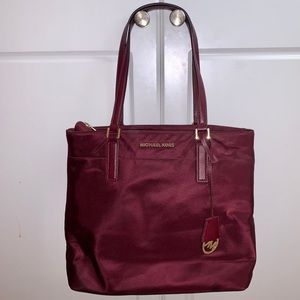 Michael Kors Burgundy Nylon Medium Tote